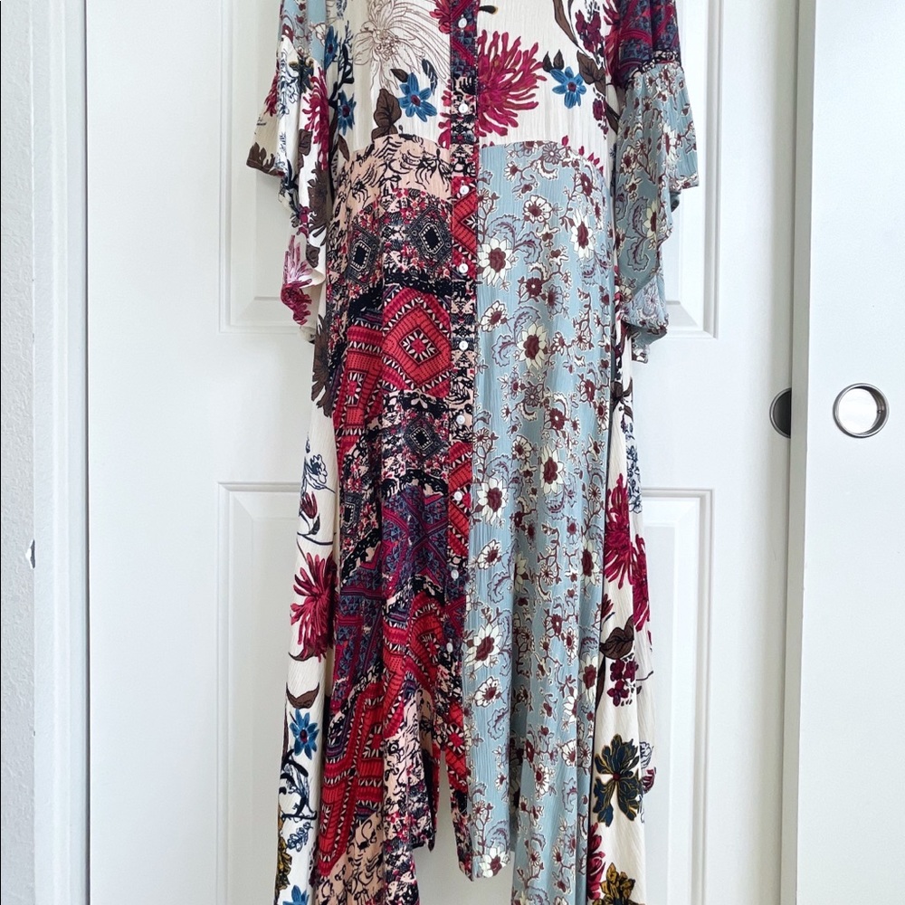 Boho Asymmetrical Dress Patchwork - image 2